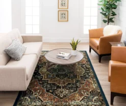 Eason Brown & Navy Ornamental Area Rug, (5' X 8') 14 Eason Brown & Navy Ornamental Area Rug, (5' X 8') -Carpet Promotion 810600284 A0 3