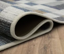 Avenue Blue & White Line Blocks Area Rug, (2' X 8') 15 Avenue Blue & White Line Blocks Area Rug, (2' X 8') -Carpet Promotion 810600288 A8 5 1