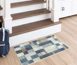 Avenue Blue & White Line Blocks Area Rug, (6' X 9') -Carpet Promotion 810600290 A0 3