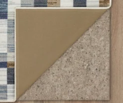 Avenue Blue & White Line Blocks Area Rug, (6' X 9') -Carpet Promotion 810600290 A8 2