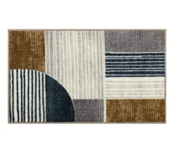 Mohawk Rain Creek Blue & Brown Line Geometric Area Rug