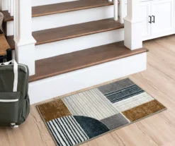 Mohawk Rain Creek Blue & Brown Line Geometric Area Rug -Carpet Promotion 810600292 A0 3