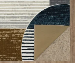 Mohawk Rain Creek Blue & Brown Line Geometric Area Rug -Carpet Promotion 810600292 A8 2