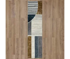 Mohawk Rain Creek Blue & Brown Line Geometric Area Rug -Carpet Promotion 810600293 A0 2
