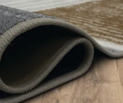 Rain Creek Blue & Brown Line Geometric Area Rug, (6' X 9') -Carpet Promotion 810600295 A8 5