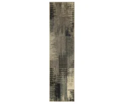 Rigsby Gray Patchwork Area Rug, (2' X 8')