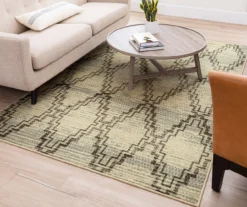 Ronson Gray & Beige Geometric Area Rug, (5' X 8') -Carpet Promotion 810600304 A0 4