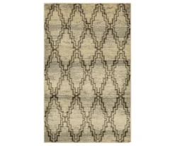 Ronson Gray & Beige Geometric Area Rug, (6' X 9')