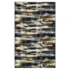 Redondo Blue & Brown Abstract Area Rug, (5' X 8')