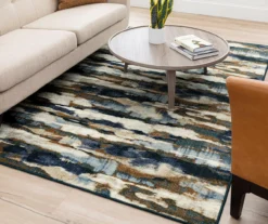 Redondo Blue & Brown Abstract Area Rug, (5' X 8') 15 Redondo Blue & Brown Abstract Area Rug, (5' X 8') -Carpet Promotion 810600309 A0 4