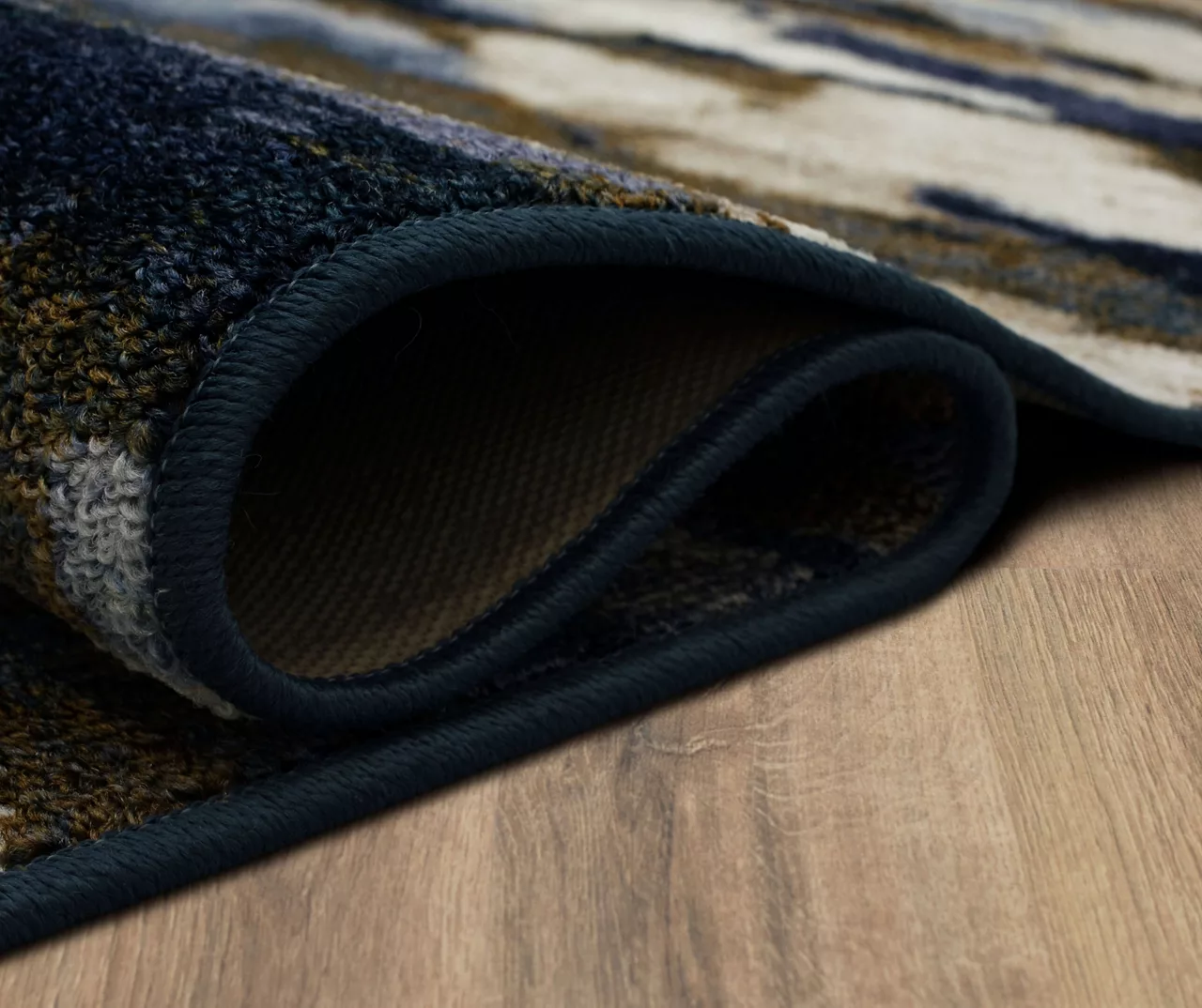 Redondo Blue & Brown Abstract Area Rug, (5' X 8') 9 Redondo Blue & Brown Abstract Area Rug, (5' X 8') - Image 9