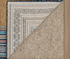 Panama Blue & Brown Geo-Bordered Outdoor Area Rug, (2.5' X 6') -Carpet Promotion 810600313 A8 2