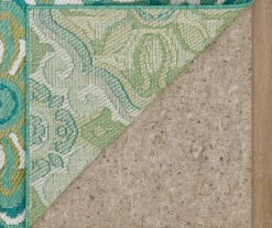 Waterside Teal & White Geometric Outdoor Area Rug, (4' X 5.5') -Carpet Promotion 810600315 A8 2