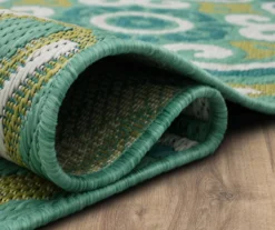 Waterside Teal & White Geometric Outdoor Area Rug, (8' X 10') 13 Waterside Teal & White Geometric Outdoor Area Rug, (8' X 10') -Carpet Promotion 810600317 A8 5