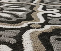 Waterside Dark Gray & Taupe Geometric Outdoor Area Rug, (2.5' X 6') -Carpet Promotion 810600318 A8 3 1