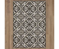 Waterside Dark Gray & Taupe Geometric Outdoor Area Rug, (8' X 10') -Carpet Promotion 810600321 A0 2