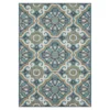 Waterside Blue & White Geometric Outdoor Area Rug, (8' X 10')