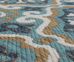 Waterside Blue & White Geometric Outdoor Area Rug, (8' X 10') -Carpet Promotion 810600329 A8 3