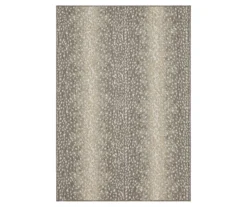 Light Gray & Tan Antelope Print Outdoor Area Rug, (8' X 10')