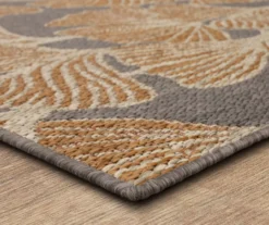 Mohawk Treasured Garden Rust & Gray Botanical Outdoor Area Rug -Carpet Promotion 810600343 A8 1 1
