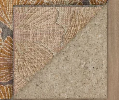 Treasured Garden Rust & Gray Botanical Outdoor Area Rug, (4' X 5.5') -Carpet Promotion 810600343 A8 2