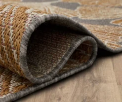 Treasured Garden Rust & Gray Botanical Outdoor Area Rug, (4' X 5.5') -Carpet Promotion 810600343 A8 5