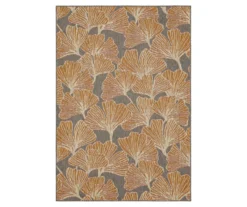 Mohawk Treasured Garden Rust & Gray Botanical Outdoor Area Rug -Carpet Promotion 810600344 A0 1