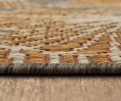 Mohawk Treasured Garden Rust & Gray Botanical Outdoor Area Rug -Carpet Promotion 810600344 A8 4