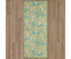 Mohawk Treasured Garden Lime Green & Turquoise Botanical Outdoor Area Rug -Carpet Promotion 810600346 A0 2