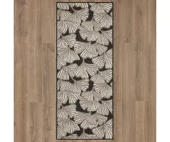 Treasured Garden Dark Gray & White Botanical Outdoor Area Rug, (2.5' X 6') 12 Treasured Garden Dark Gray & White Botanical Outdoor Area Rug, (2.5' X 6') -Carpet Promotion 810600350 A0 2 1