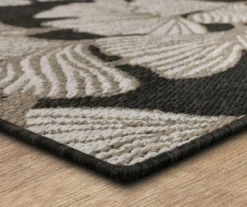 Mohawk Treasured Garden Dark Gray & White Botanical Outdoor Area Rug -Carpet Promotion 810600350 A8 1