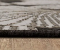 Mohawk Treasured Garden Dark Gray & White Botanical Outdoor Area Rug -Carpet Promotion 810600350 A8 4