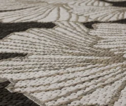 Mohawk Treasured Garden Dark Gray & White Botanical Outdoor Area Rug -Carpet Promotion 810600351 A8 3