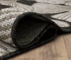 Mohawk Treasured Garden Dark Gray & White Botanical Outdoor Area Rug -Carpet Promotion 810600351 A8 5