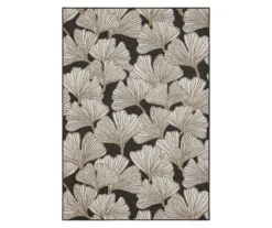 Mohawk Treasured Garden Dark Gray & White Botanical Outdoor Area Rug -Carpet Promotion 810600352 A0 1