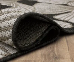 Treasured Garden Dark Gray & White Botanical Outdoor Area Rug, (8' X 10') -Carpet Promotion 810600353 A8 5