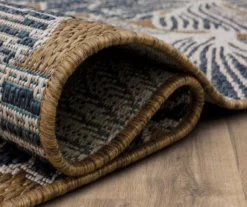 Treasured Garden Navy & Brown Botanical Outdoor Area Rug, (2.5' X 6') -Carpet Promotion 810600358 A8 5