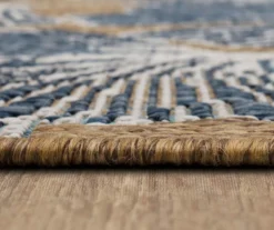 Treasured Garden Navy & Brown Botanical Outdoor Area Rug, (4' X 5.5') -Carpet Promotion 810600359 A8 4