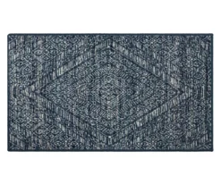Mohawk Blue & White Geometric Diamond Area Rug