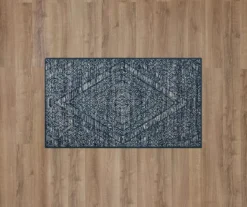 Mohawk Blue & White Geometric Diamond Area Rug 26 Mohawk Blue & White Geometric Diamond Area Rug -Carpet Promotion 810600375 A0 2