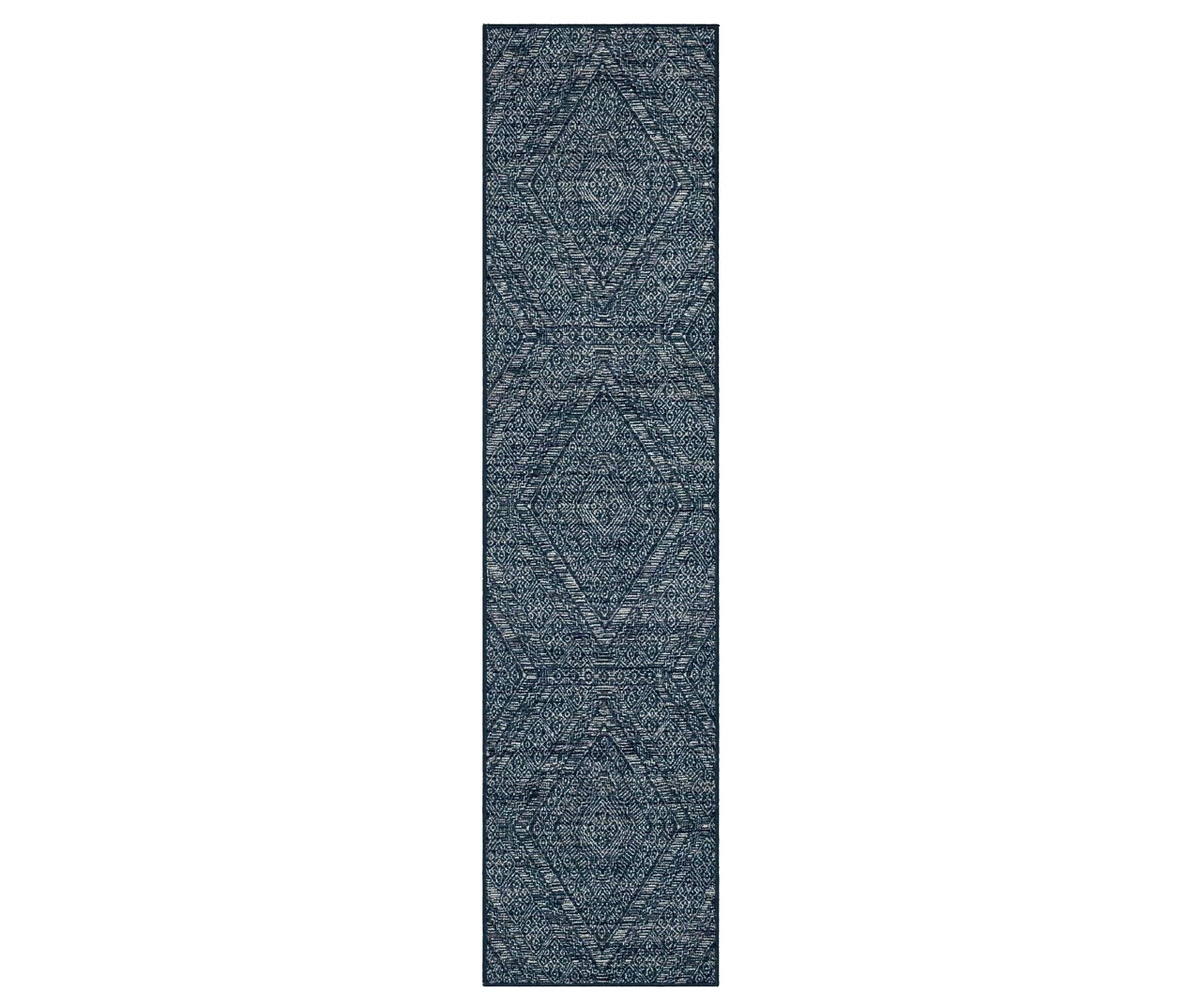 Mohawk Blue & White Geometric Diamond Area Rug 2 Mohawk Blue & White Geometric Diamond Area Rug - Image 2
