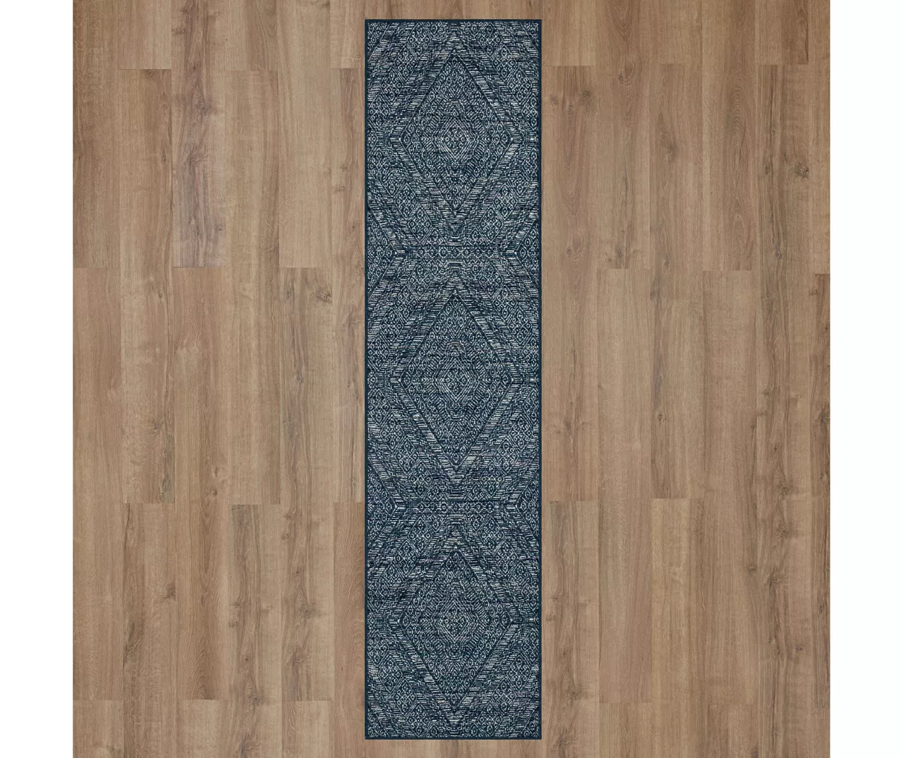 Mohawk Blue & White Geometric Diamond Area Rug 14 Mohawk Blue & White Geometric Diamond Area Rug - Image 14