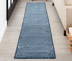 Mohawk Blue & White Geometric Diamond Area Rug 34 Mohawk Blue & White Geometric Diamond Area Rug -Carpet Promotion 810600376 A0 3