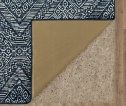 Blue & White Geometric Diamond Area Rug, (2' X 8') -Carpet Promotion 810600376 A8 2 1