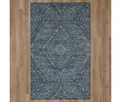 Mohawk Blue & White Geometric Diamond Area Rug 39 Mohawk Blue & White Geometric Diamond Area Rug -Carpet Promotion 810600377 A0 2