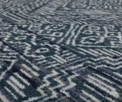 Blue & White Geometric Diamond Area Rug, (5' X 8') 13 Blue & White Geometric Diamond Area Rug, (5' X 8') -Carpet Promotion 810600377 A8 3