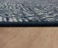 Blue & White Geometric Diamond Area Rug, (7.5' X 10') -Carpet Promotion 810600379 A8 4