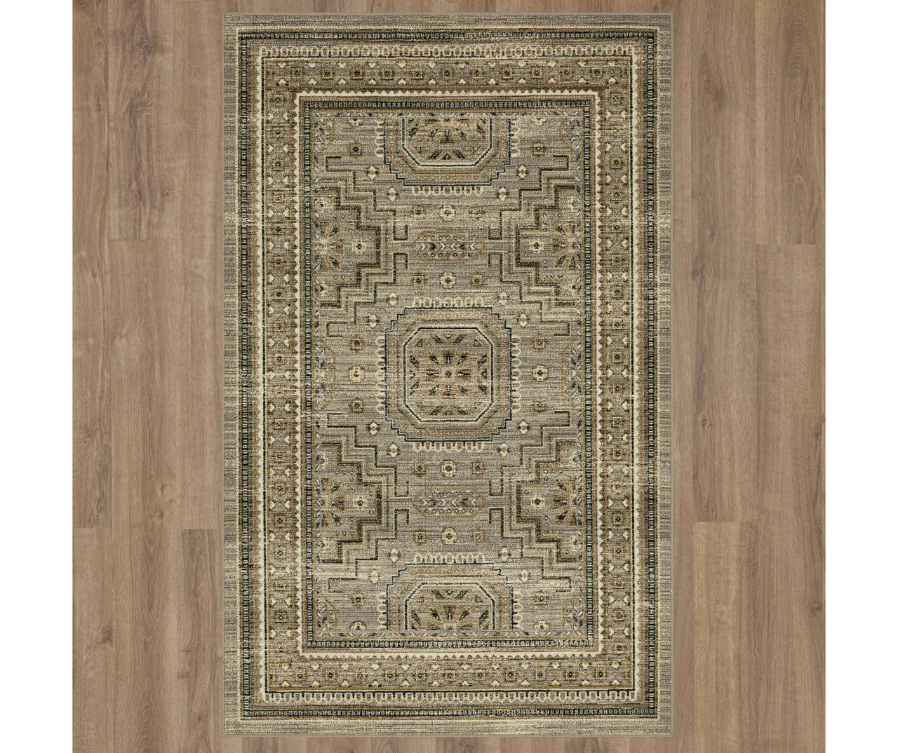 Gaston Brown & Gray Geometric Area Rug, (7.5' X 10') 4 Gaston Brown & Gray Geometric Area Rug, (7.5' X 10') - Image 4
