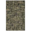 Gunnison Black & Beige Crosshatch Area Rug, (7.5' X 10')