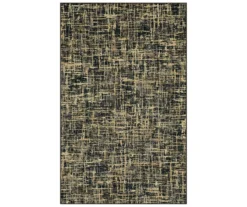 Gunnison Black & Beige Crosshatch Area Rug, (7.5' X 10')